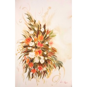Shaima Umer, 15 x 21 Inches, Watercolor on Paper, Flower Painting, AC-SHA-080 Shaima Umer, 15 x 21 Inches, Watercolor on Paper, Flower Painting, AC-SHA-080